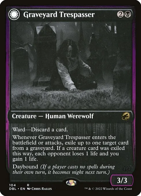Graveyard Trespasser // Graveyard Glutton · Innistrad: Double Feature 104/535