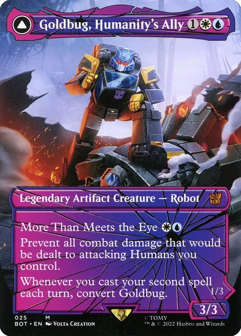 Goldbug, Humanity's Ally // Goldbug, Scrappy Scout · Transformers 25/29