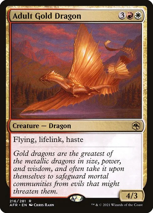 Adult Gold Dragon · Adventures in the Forgotten Realms 216/424