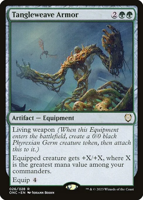 Tangleweave Armor · Phyrexia: All Will Be One Commander 26/174