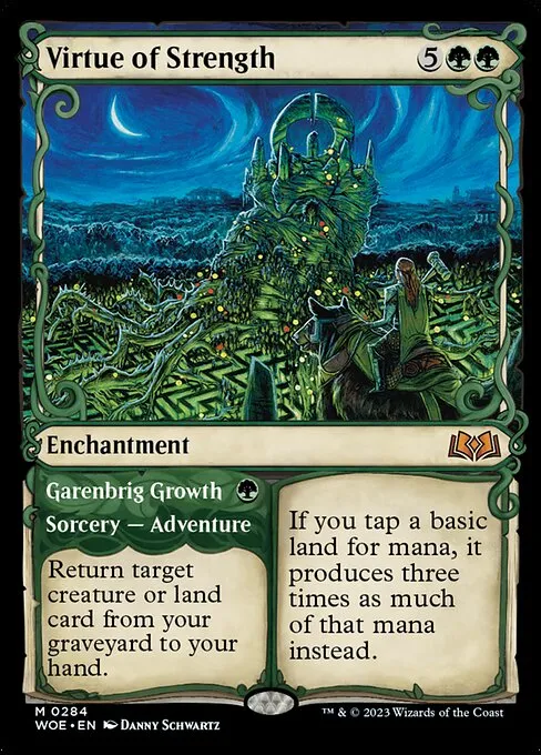 Virtue of Strength // Garenbrig Growth · Wilds of Eldraine 284/381