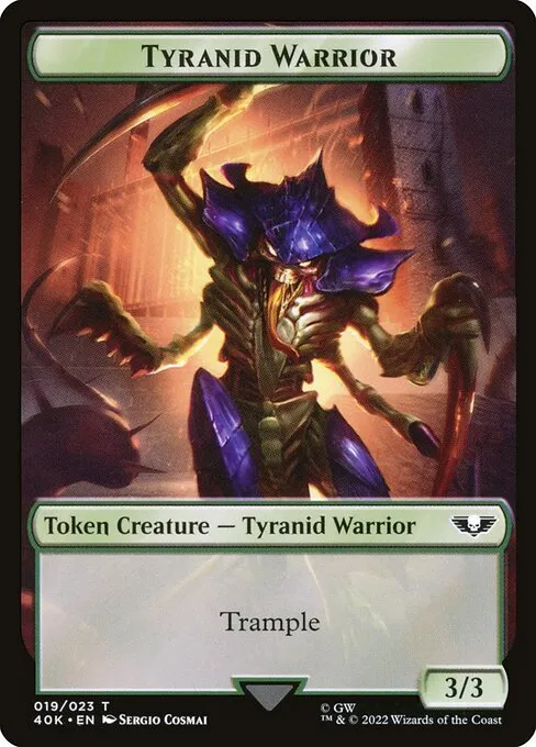 Tyranid Warrior · Warhammer 40,000 Tokens 19/31