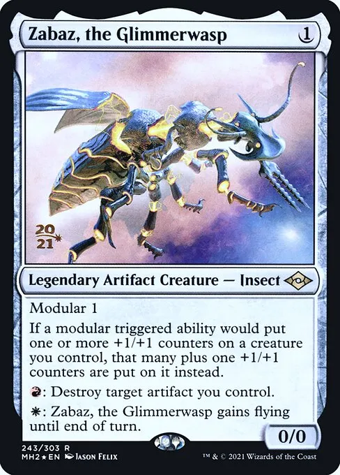Zabaz, the Glimmerwasp · Modern Horizons 2 Promos 243s/86
