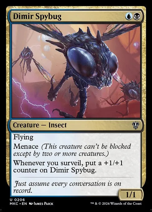 Dimir Spybug · Murders at Karlov Manor Commander 206/358