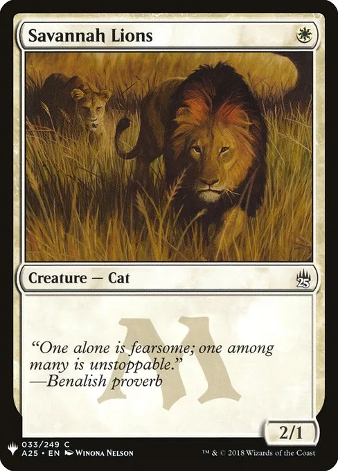 Savannah Lions · The List A25-33/5050