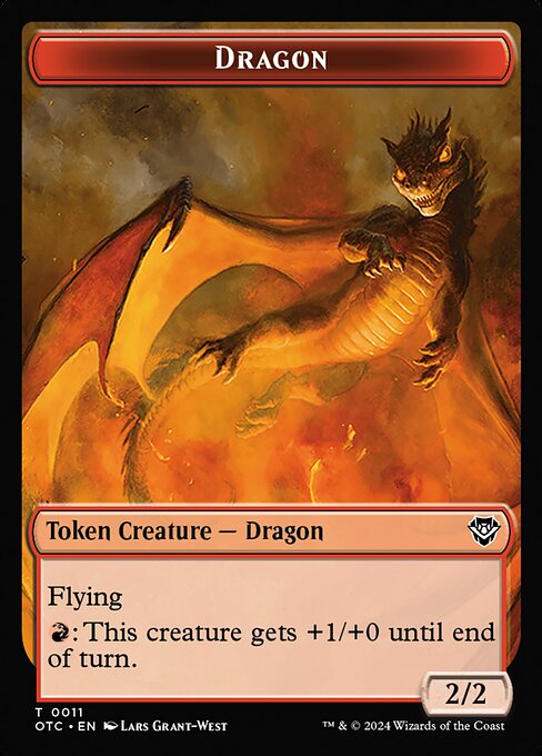 Dragon · Outlaws of Thunder Junction Commander Tokens 11/41