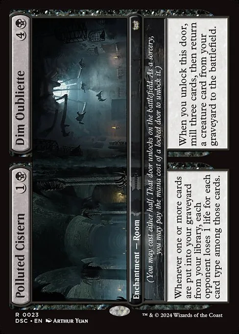 Polluted Cistern // Dim Oubliette · Duskmourn: House of Horror Commander 23/373