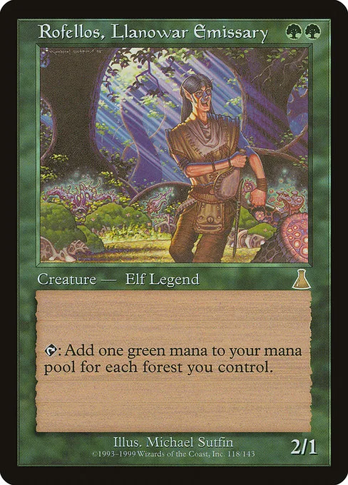 Rofellos, Llanowar Emissary · Urza's Destiny 118/143