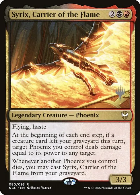 Syrix, Carrier of the Flame · New Capenna Commander Promos 80p/75