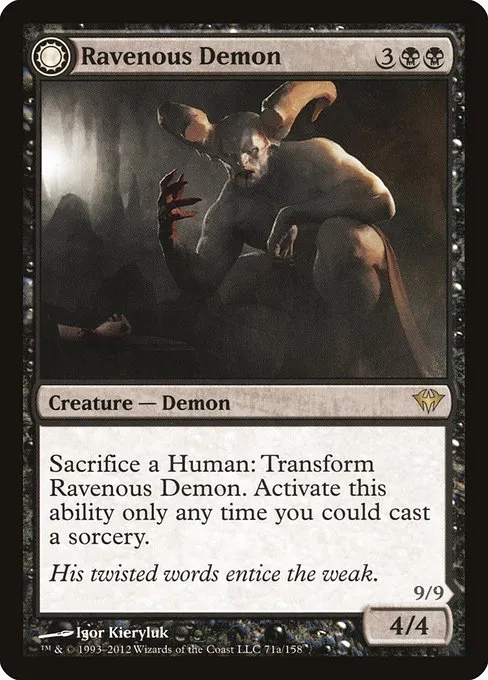 Ravenous Demon // Archdemon of Greed · Dark Ascension 71/158