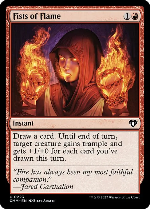 Fists of Flame · Commander Masters 223/1067