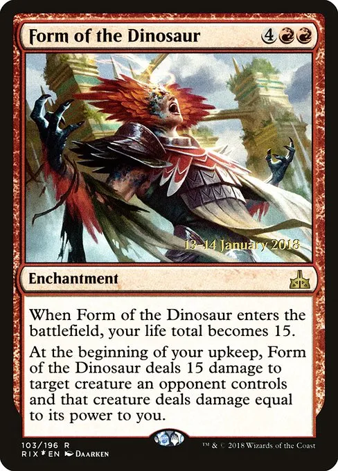 Form of the Dinosaur · Rivals of Ixalan Promos 103s/98