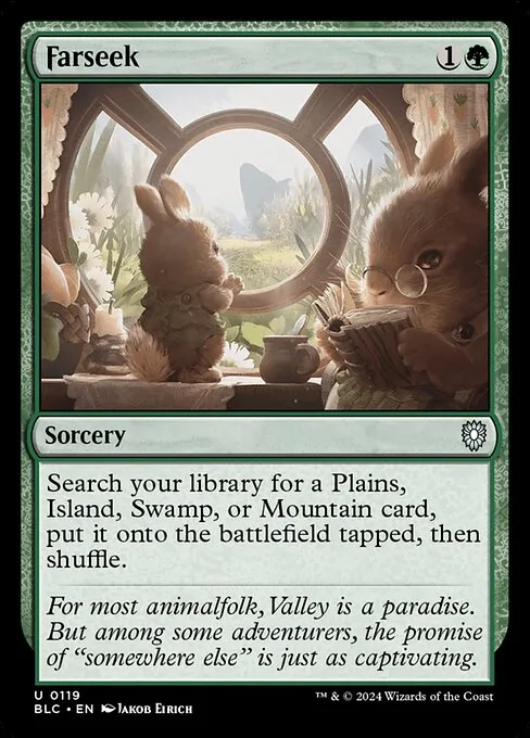 Farseek · Bloomburrow Commander 119/356