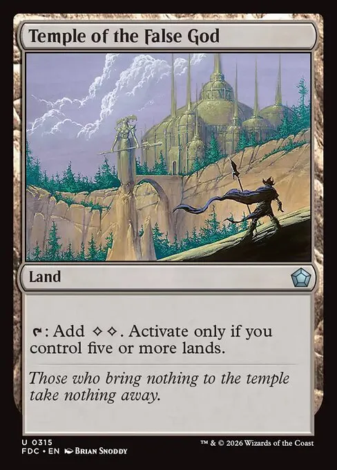 Temple of the False God · Foundations Commander 315/3