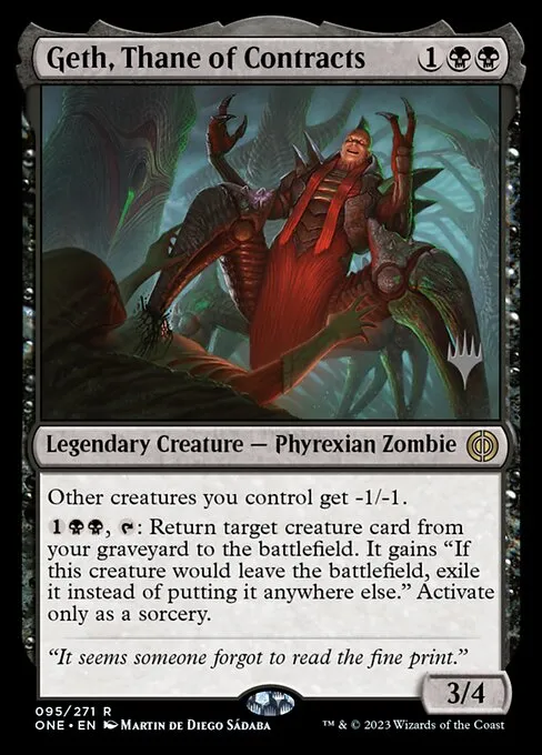 Geth, Thane of Contracts · Phyrexia: All Will Be One Promos 95p/160