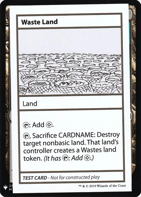Waste Land · Mystery Booster Playtest Cards 2019 121/121