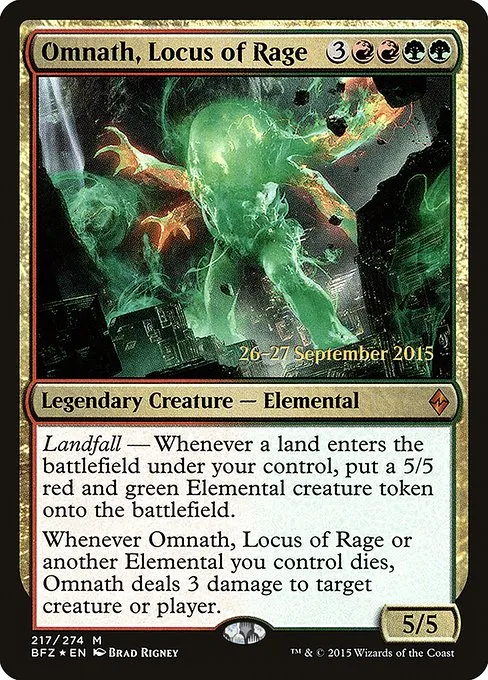 Omnath, Locus of Rage · Battle for Zendikar Promos 217s/90