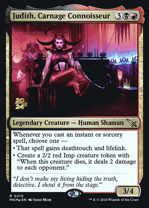 Judith, Carnage Connoisseur · Murders at Karlov Manor Promos 210s/180