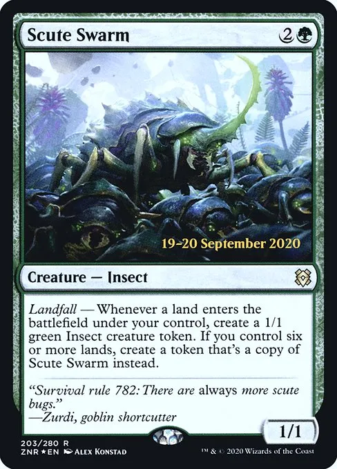 Scute Swarm · Zendikar Rising Promos 203s/153