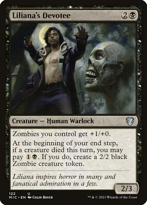 Liliana's Devotee · Midnight Hunt Commander 122/187