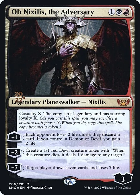 Ob Nixilis, the Adversary · Streets of New Capenna Promos 206s/161