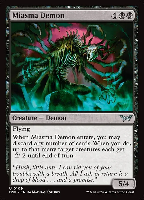 Miasma Demon · Duskmourn: House of Horror 109/419