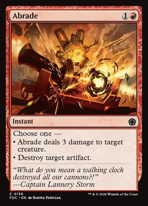 Abrade · Foundations Commander 136/3
