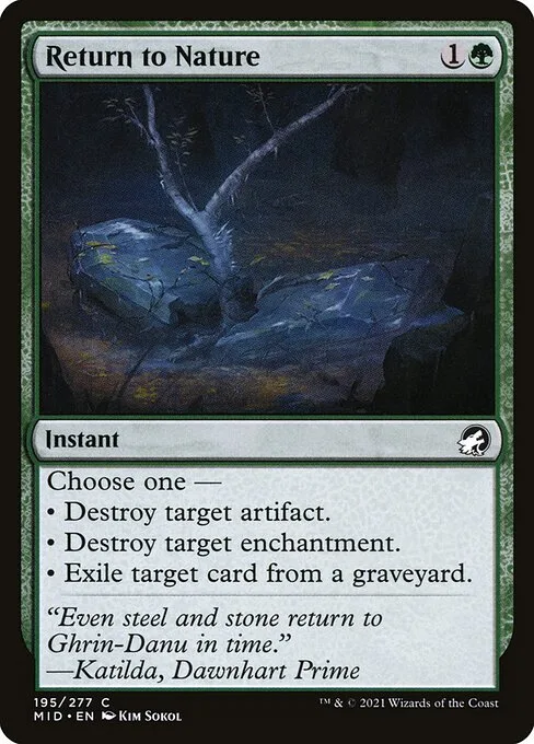 Return to Nature · Innistrad: Midnight Hunt 195/399