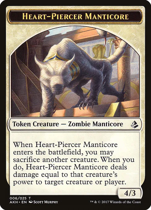 Heart-Piercer Manticore · Amonkhet Tokens 6/26