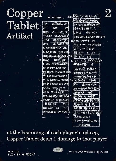 Copper Tablet · The Zeta Set 222/21