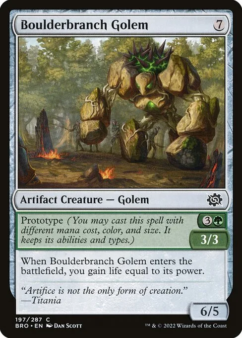 Boulderbranch Golem · The Brothers' War 197/399