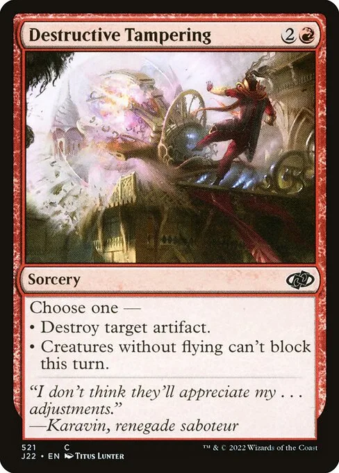Destructive Tampering · Jumpstart 2022 521/835