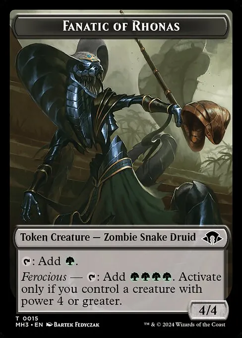 Fanatic of Rhonas · Modern Horizons 3 Tokens 15/43