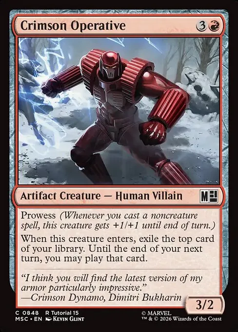 Crimson Operative · Marvel Super Heroes Commander 848/9