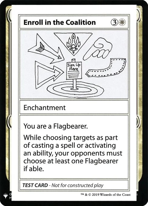 Enroll in the Coalition · Mystery Booster Playtest Cards 2019 4/121