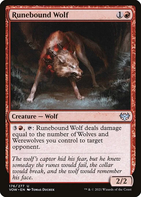 Runebound Wolf · Innistrad: Crimson Vow 176/423