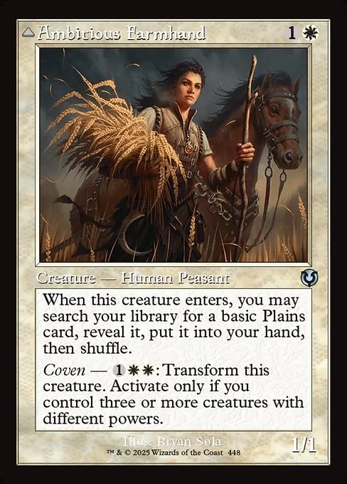 Ambitious Farmhand // Seasoned Cathar · Innistrad Remastered 448/495