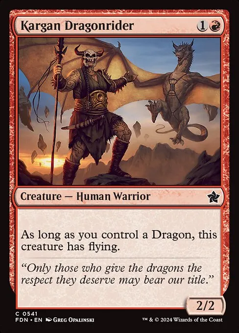 Kargan Dragonrider · Foundations 541/771