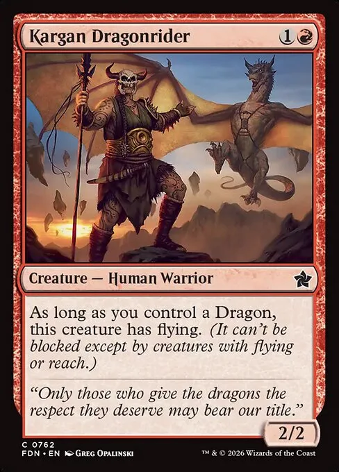 Kargan Dragonrider · Foundations 762/771