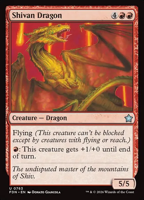 Shivan Dragon · Foundations 763/771
