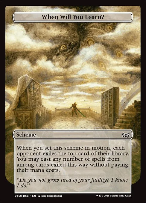 When Will You Learn? · Duskmourn: House of Horror Commander 358/373