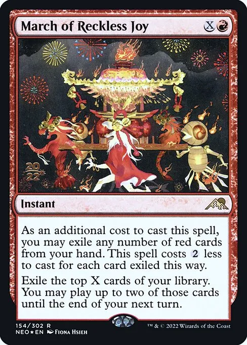 March of Reckless Joy · Kamigawa: Neon Dynasty Promos 154s/148