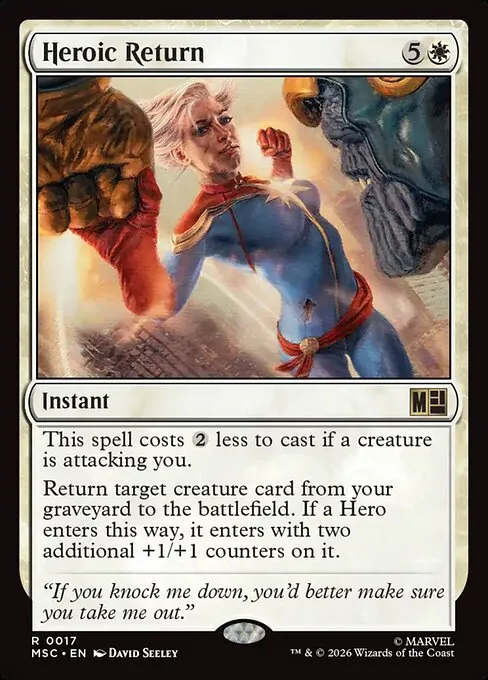 Heroic Return · Marvel Super Heroes Commander 17/9
