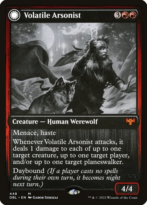 Volatile Arsonist // Dire-Strain Anarchist · Innistrad: Double Feature 448/535