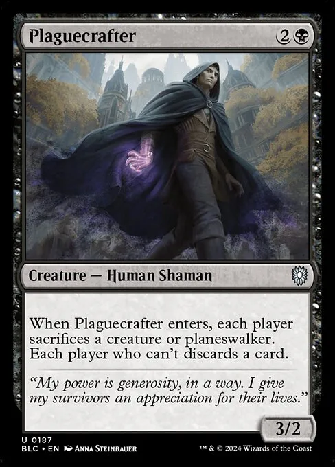 Plaguecrafter · Bloomburrow Commander 187/356