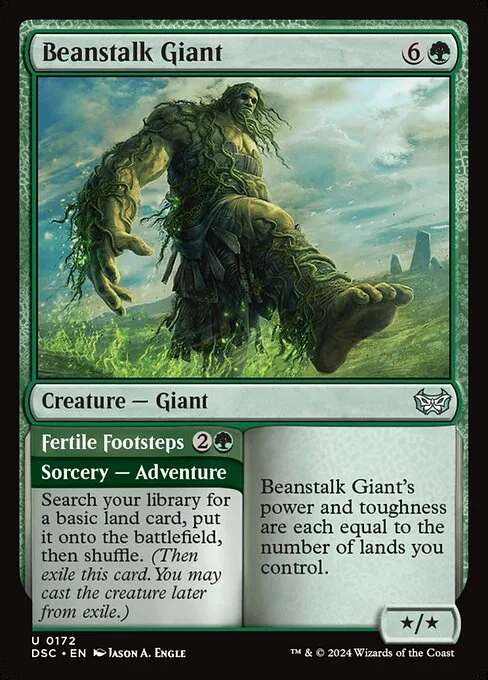 Beanstalk Giant // Fertile Footsteps · Duskmourn: House of Horror Commander 172/373