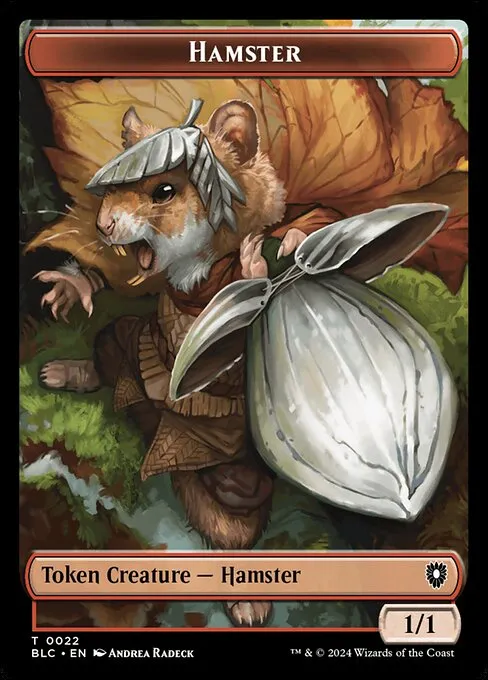 Hamster · Bloomburrow Commander Tokens 22/41