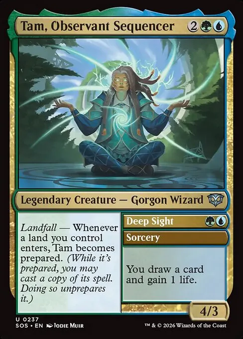 Tam, Observant Sequencer // Deep Sight · Secrets of Strixhaven 237/368