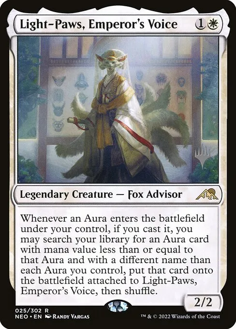 Light-Paws, Emperor's Voice · Kamigawa: Neon Dynasty Promos 25p/148