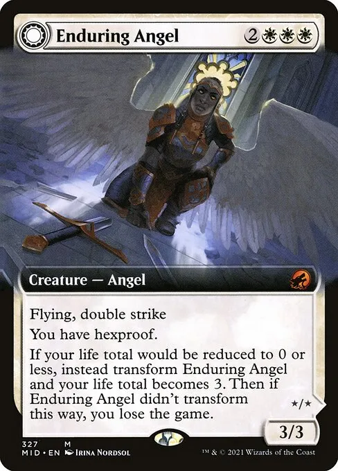 Enduring Angel // Angelic Enforcer · Innistrad: Midnight Hunt 327/399